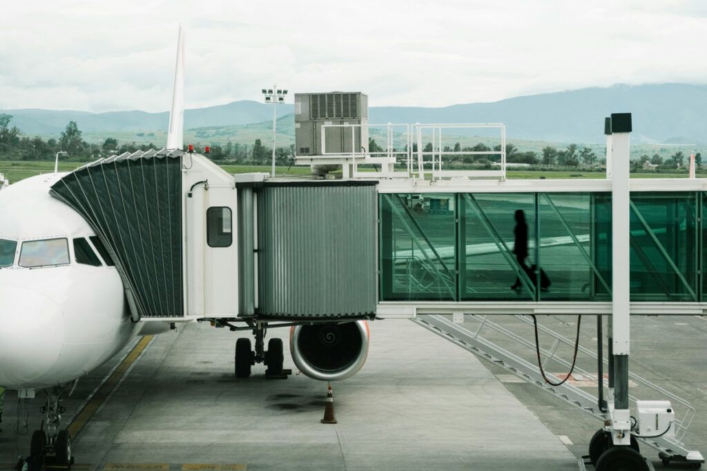 Airplane at the gate