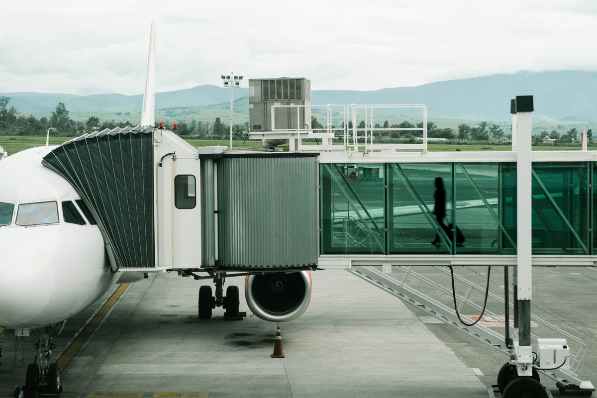 Airplane at the gate