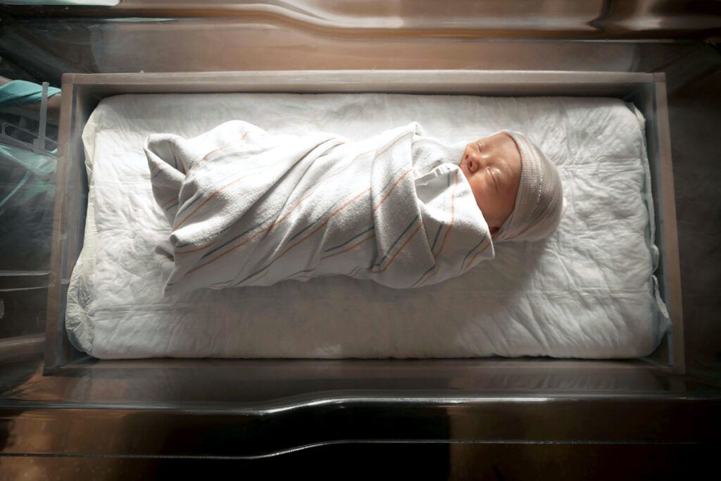 Newborn in nursery