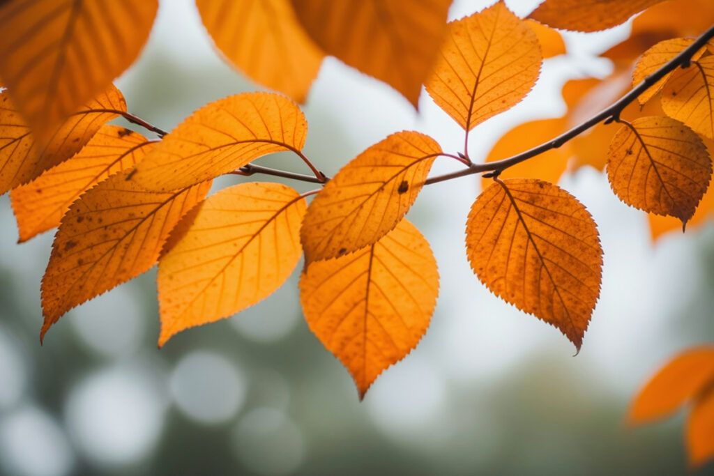 Orange leaves