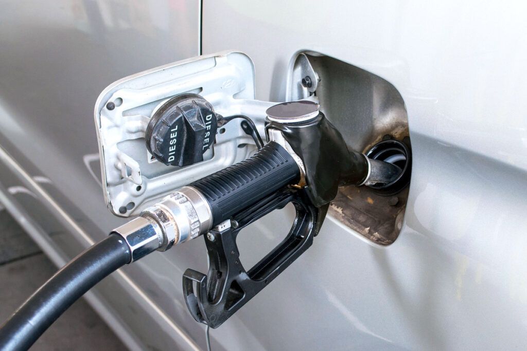 Fuel pump inserted into a vehicle