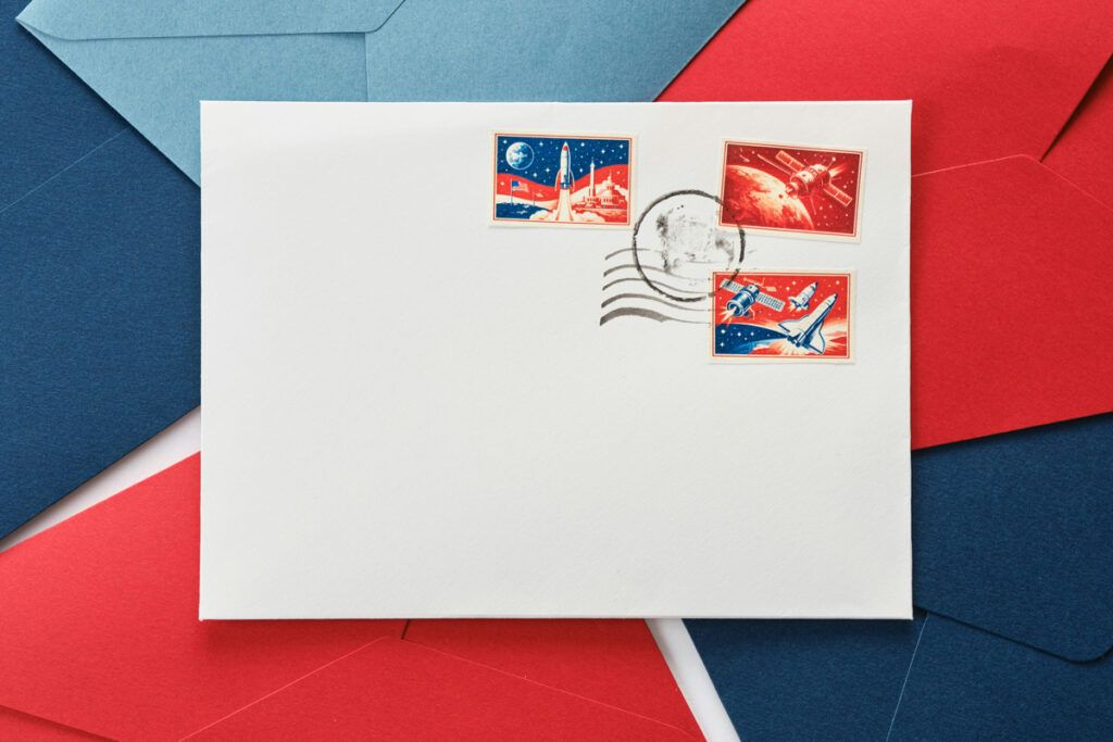 Envelope with stamps