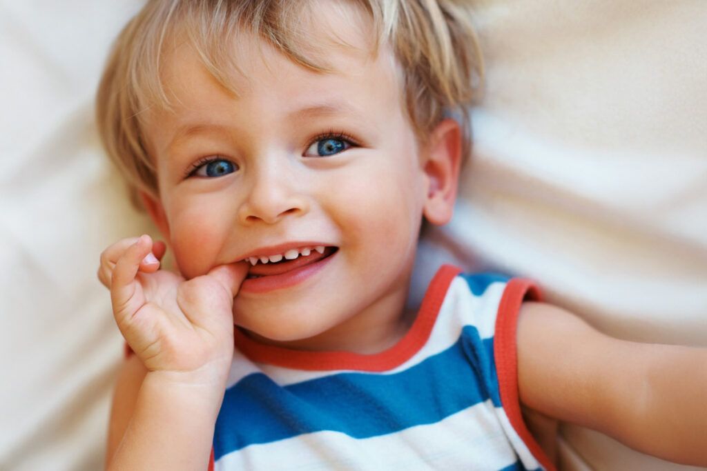 Young child sucking thumb