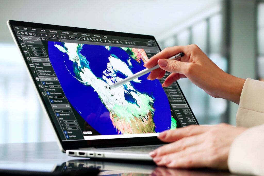 Computer weather map