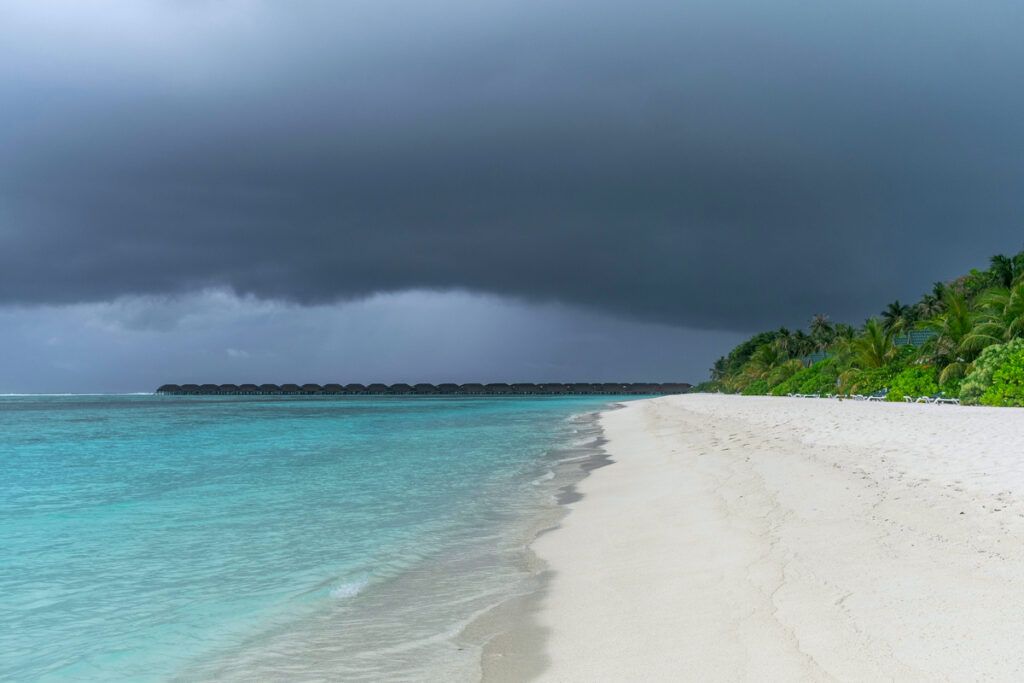 A stormy shoreline