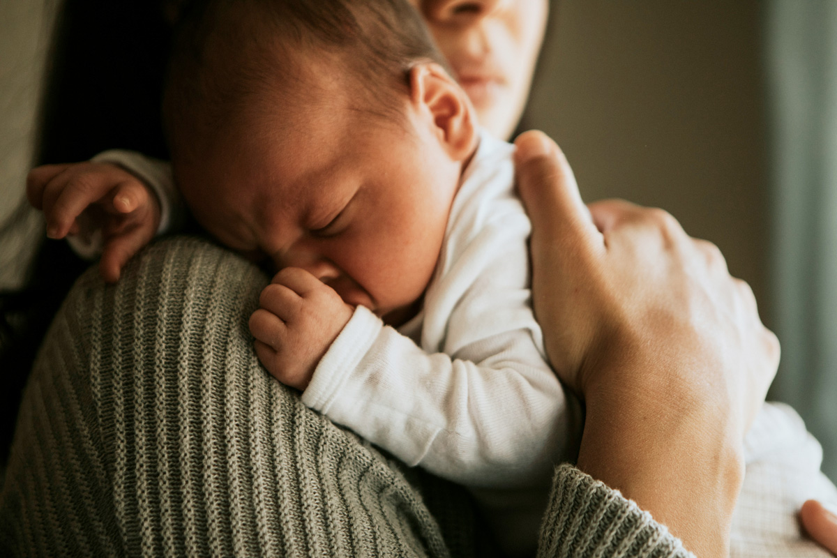 Baby sucking thumb